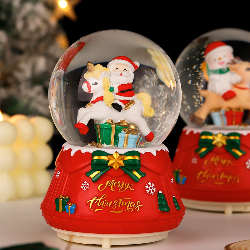 Christmas Snow Globe Music Box with Light