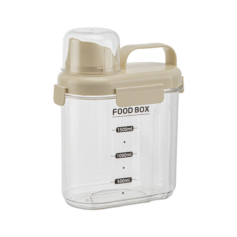 Airtight storage container made of plastic, 1–2 L