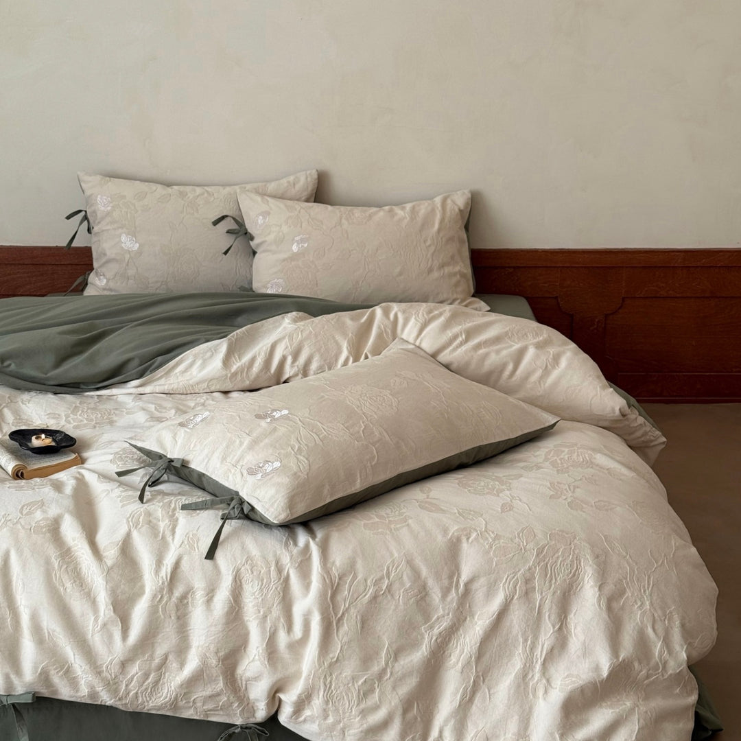 Cotton bedding set, brushed, vintage style