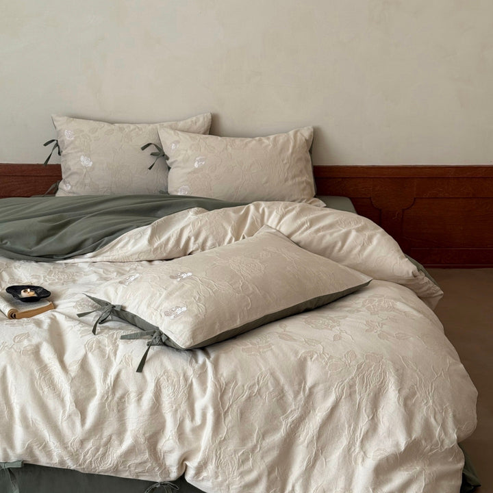 Cotton bedding set, brushed, vintage style