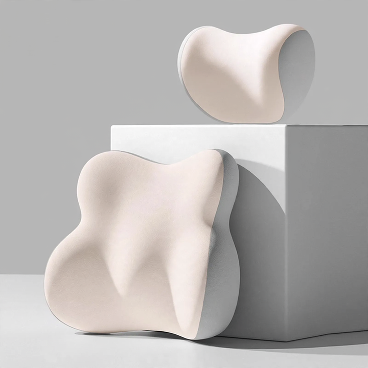 Car pillow and lumbar support, removable