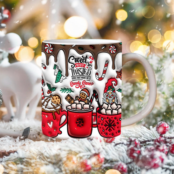 Christmas 3D Gingerman Ceramic Coffee Mug | Stornfield