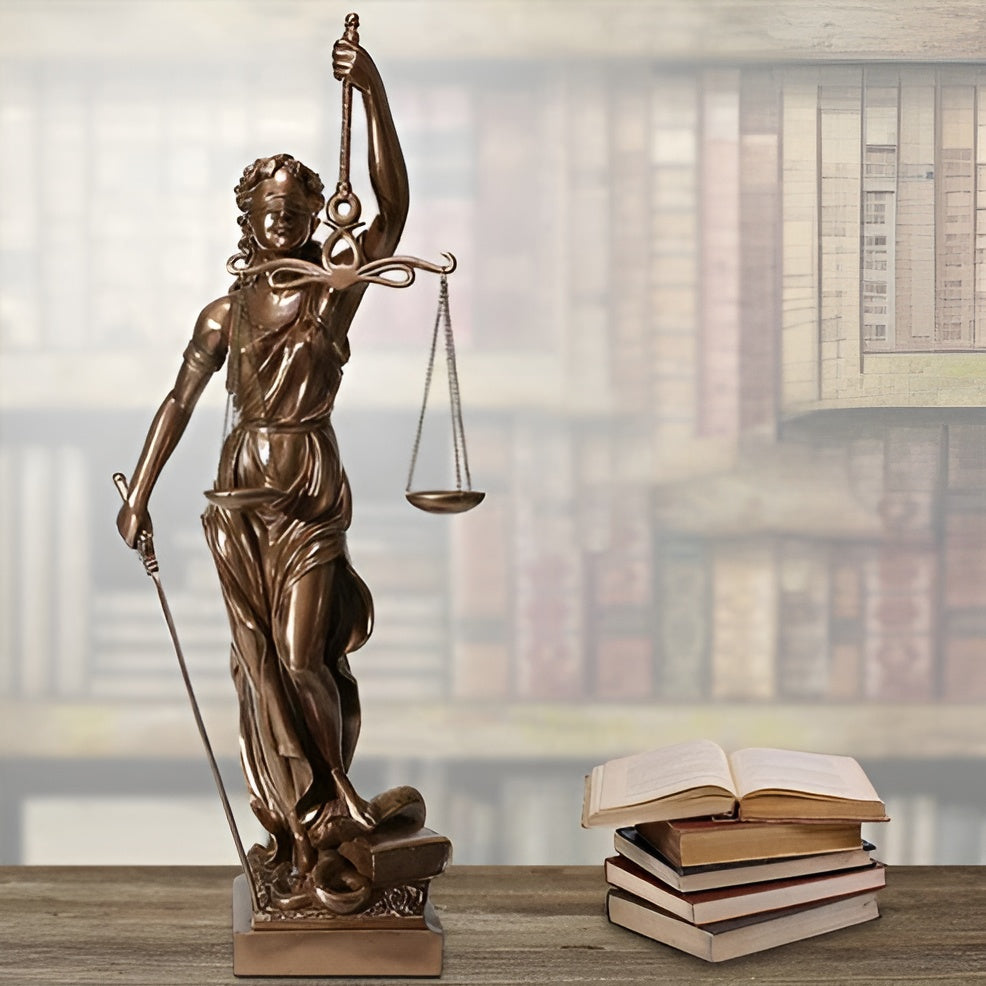 Statue of the Goddess of Justice – An elegant decorative sculpture of Justitia | Stornfield