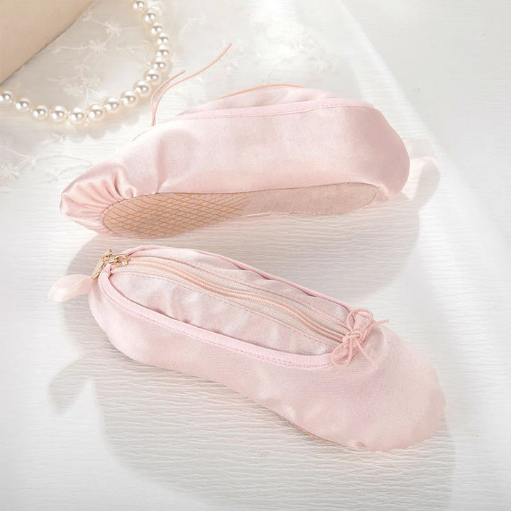 Personalized Pink Ballet Shoe Style Makeup Bag | Stornfield