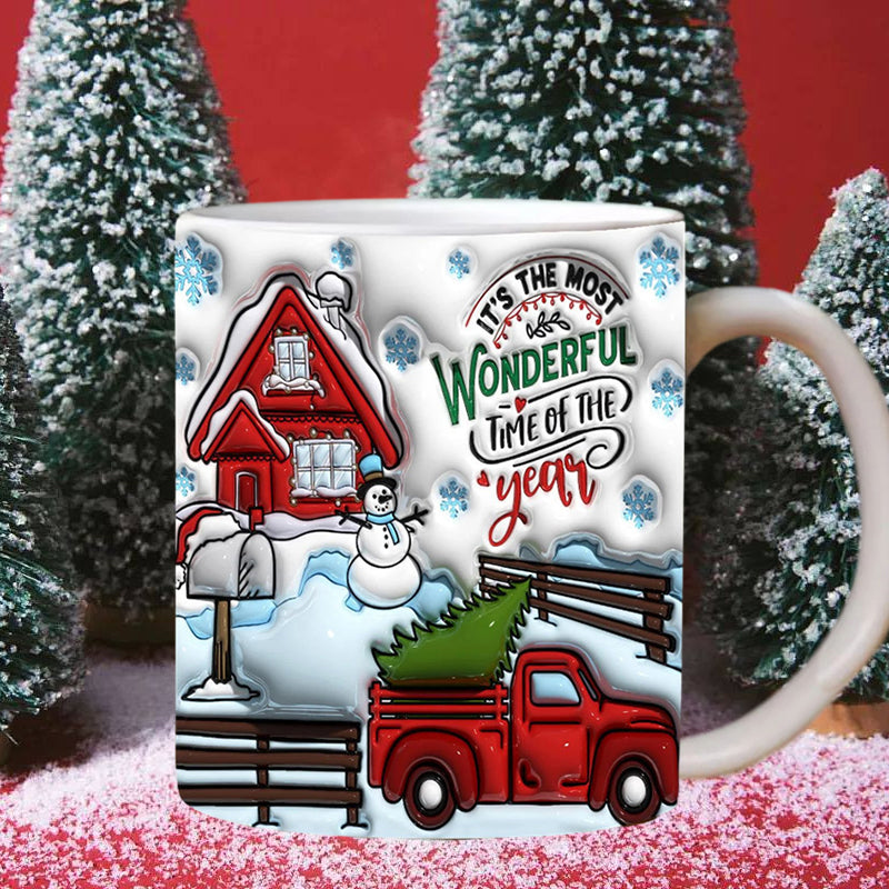 Christmas 3D Gingerman Ceramic Coffee Mug | Stornfield