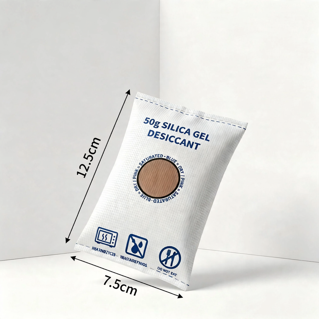 Silica gel moisture absorber for humidity control