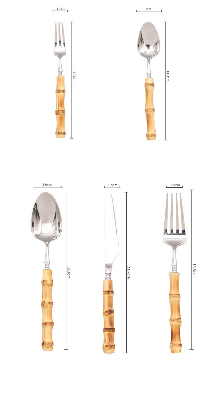 BambooElegance – Luxury Cutlery Set with Bamboo Accents | Stornfield