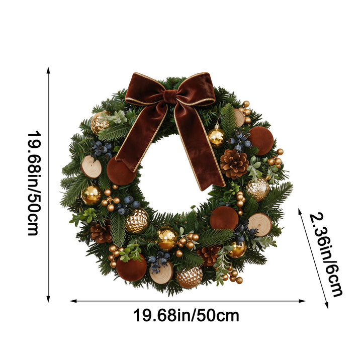 Christmas wreath with Merry Christmas lettering