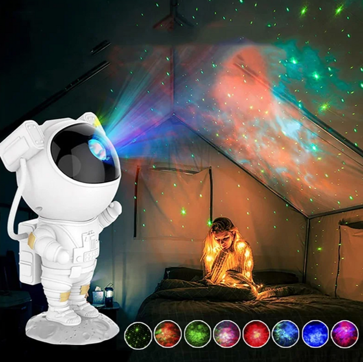 Astronaut Night Light Projector – LED Starry Sky Projector for Children's Room, Soothing Night Light with Galaxy and Space Projection, Dimmable and Adjustable | Stornfield