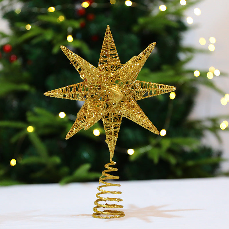 17-pointed Christmas tree topper star made of iron