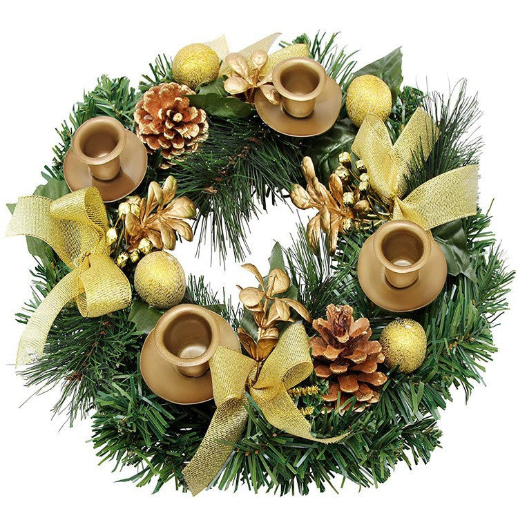 Christmas Advent wreath with red ribbon, 30 cm