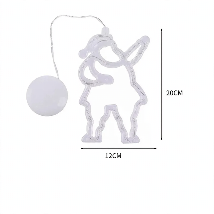 LED pendant light with suction cup for festive windows