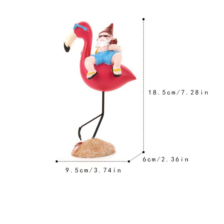 Stornfield | Relaxing Flamingo Garden Gnome Statue