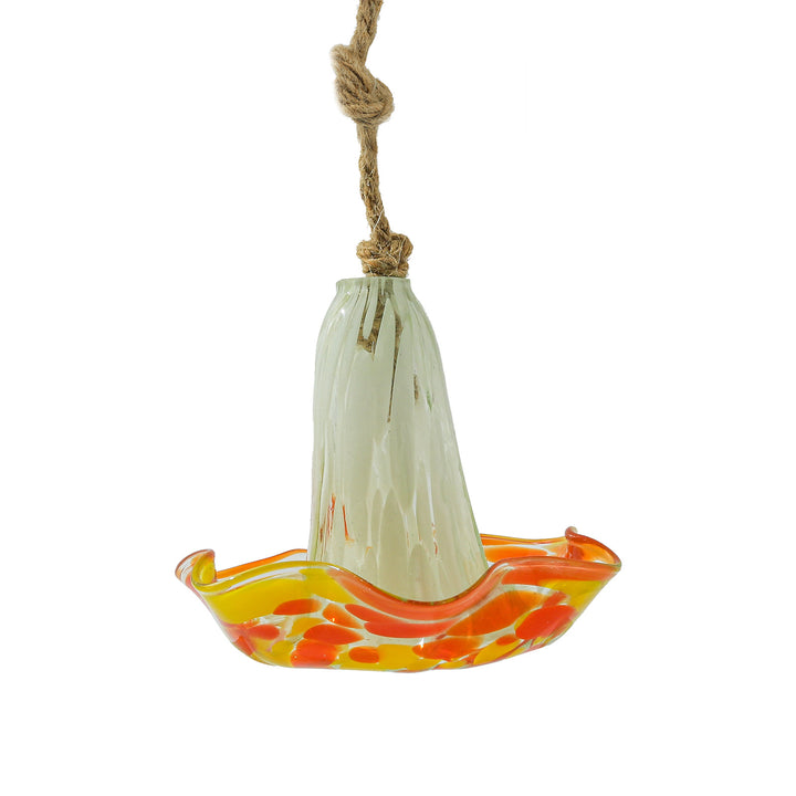 Hanging bird bath and feeding station for the garden