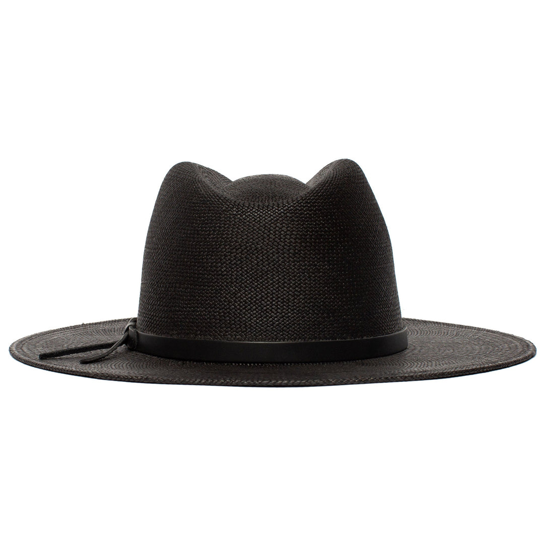 Summer Straw Fedora Hat-Black | Stornfield