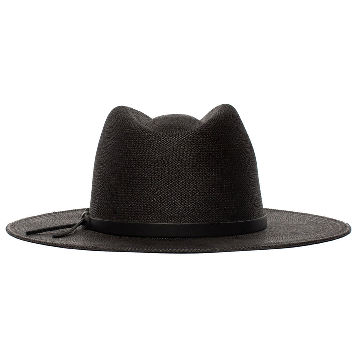 Summer Straw Fedora Hat-Black | Stornfield