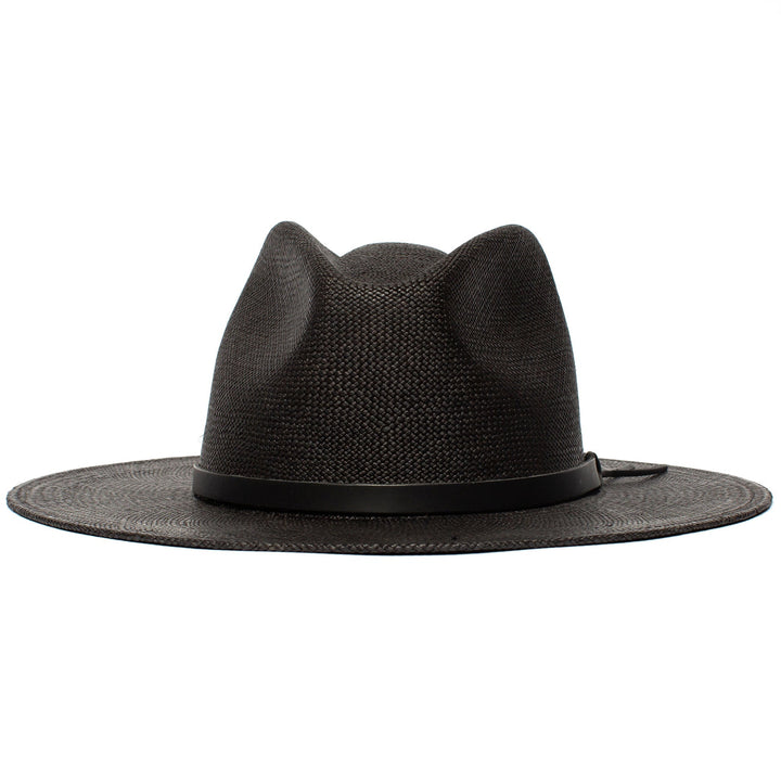 Summer Straw Fedora Hat-Black | Stornfield