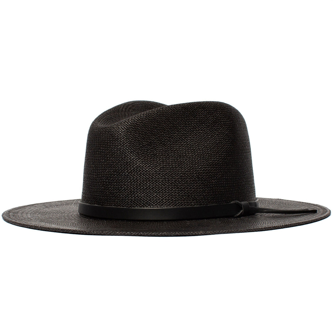 Summer Straw Fedora Hat-Black | Stornfield