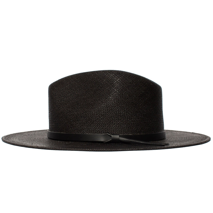 Summer Straw Fedora Hat-Black | Stornfield