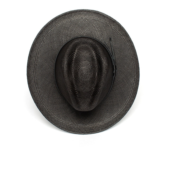 Summer Straw Fedora Hat-Black | Stornfield