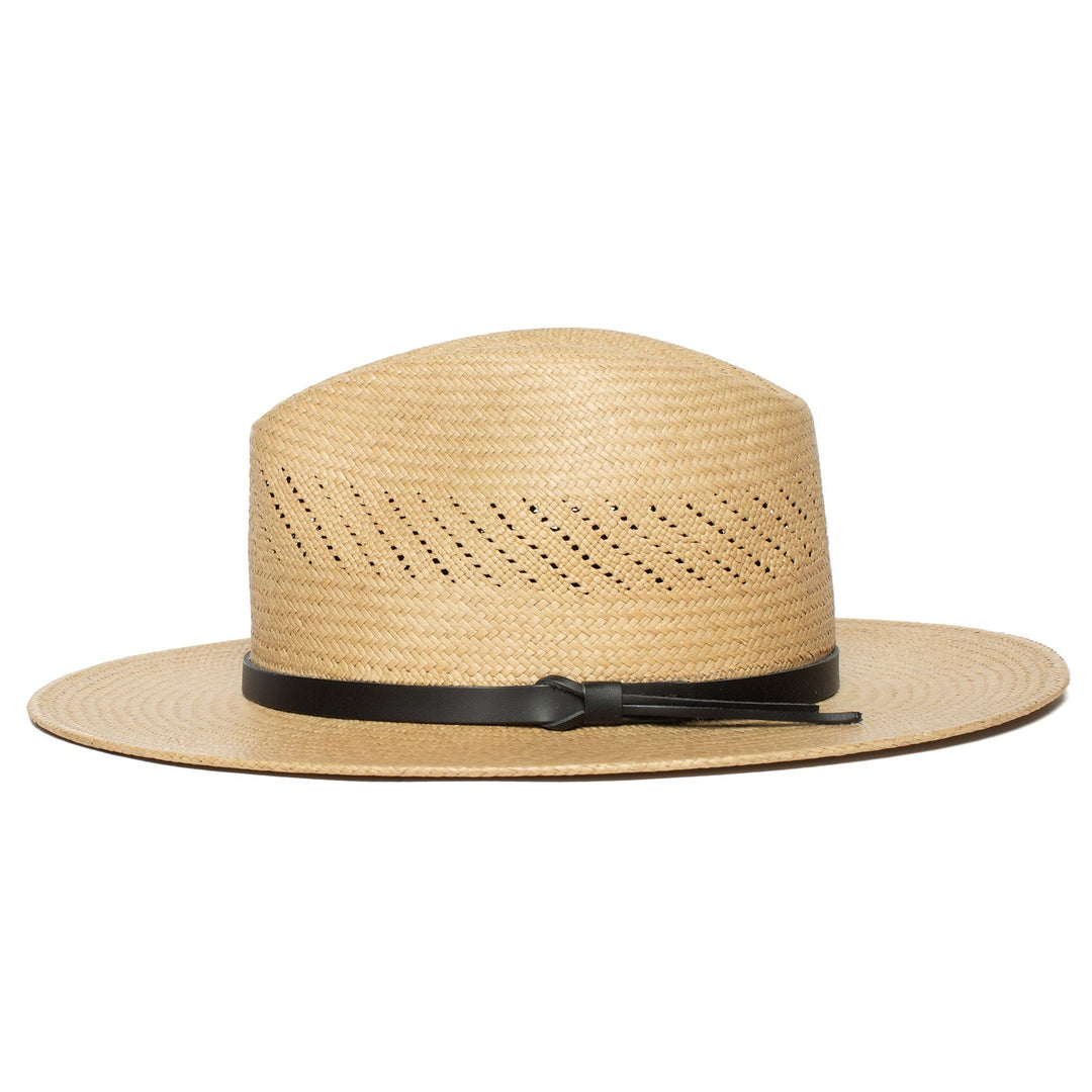 Summer Straw Fedora Hat-Black | Stornfield
