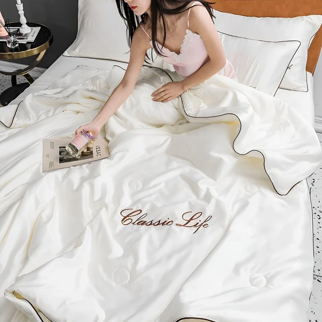 Summer Blanket - Soft Cooling Embroidered Blanket | Stornfield
