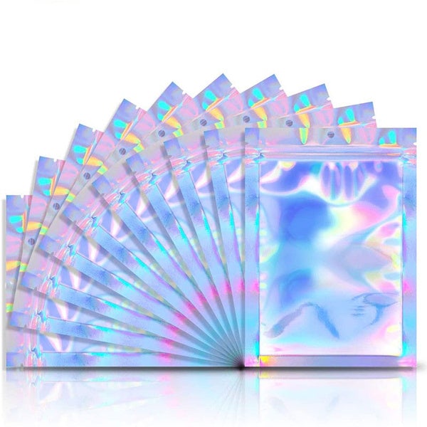 Stornfield | 100-Pack: Resealable Holographic Foil Bags
