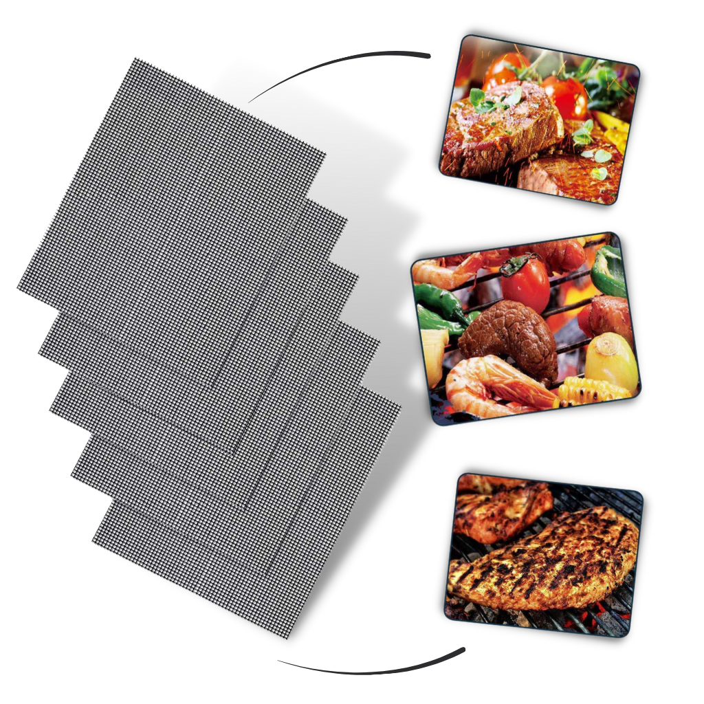 Teflon Non-stick BBQ Grill Mesh Mat for Reusable Cleaning | Stornfield