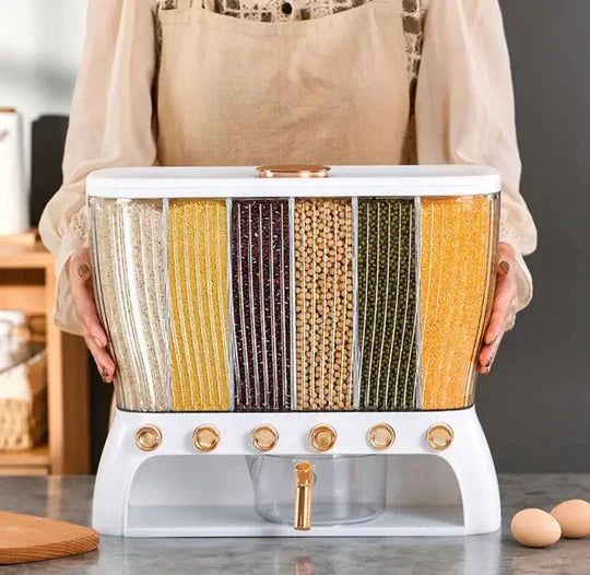 6 Compartment Cereal Dispenser Storage Organizer Stornfield