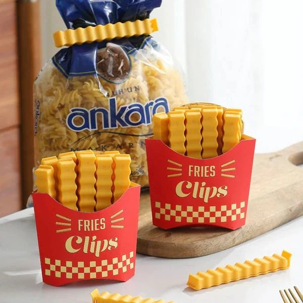 Magnetic French Fries Style Food Sealing Clips (12pcs) Stornfield