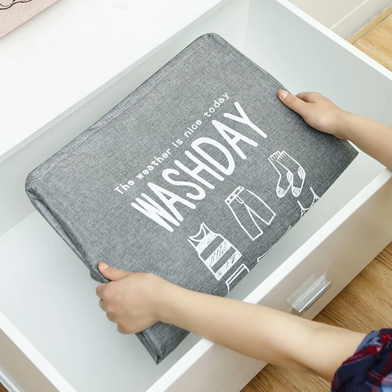WASHDAY Large Laundry Basket Foldable Clothes Storage Bag Fabric Organization Bog Stornfield