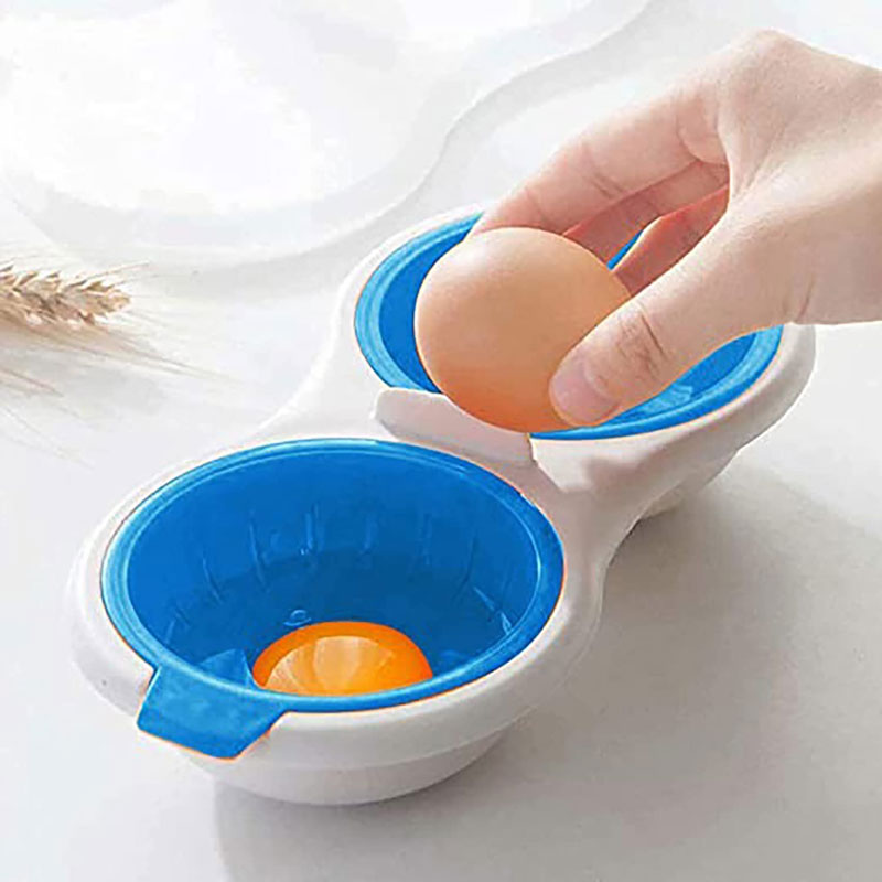 Microwave Egg Poacher Food Grade, 2-Cup Portable Egg Cooker | Stornfield