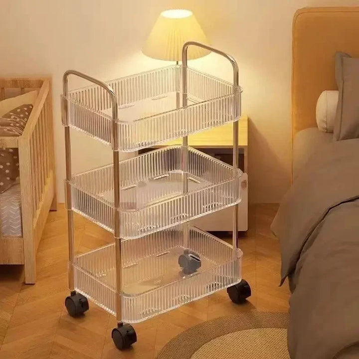Acrylic Multi-purpose Storage Rolling Utility Cart Stornfield