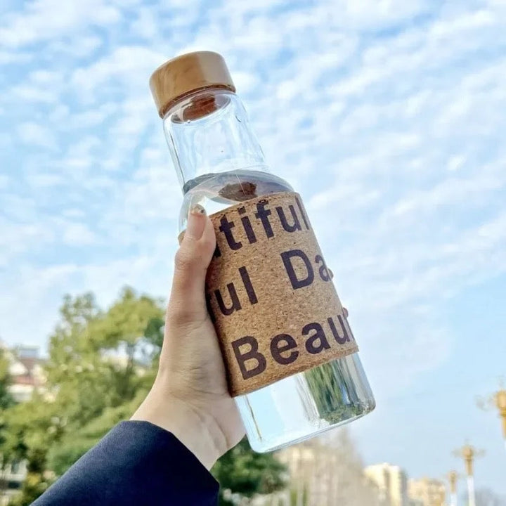 Water Bottle Wooden Cap 550ML Stornfield