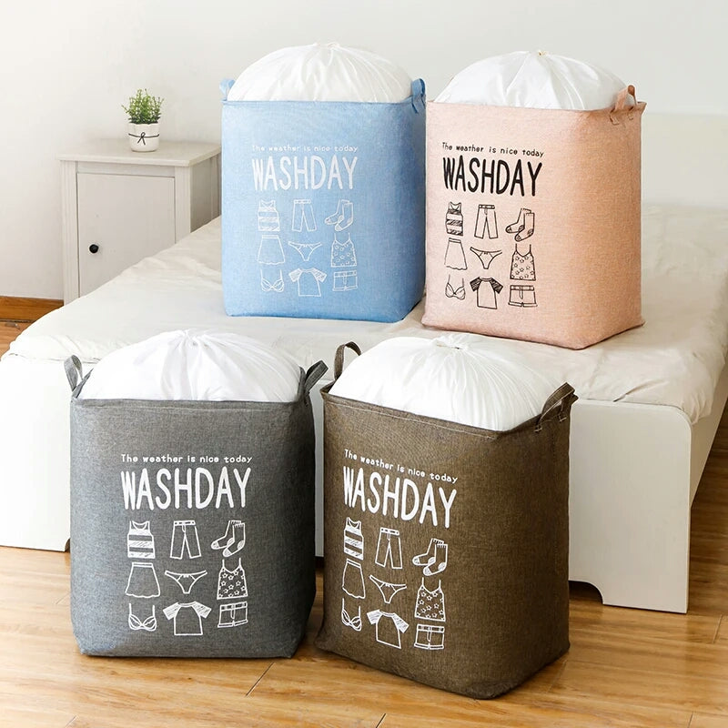 WASHDAY Large Laundry Basket Foldable Clothes Storage Bag Fabric Organization Bog Stornfield