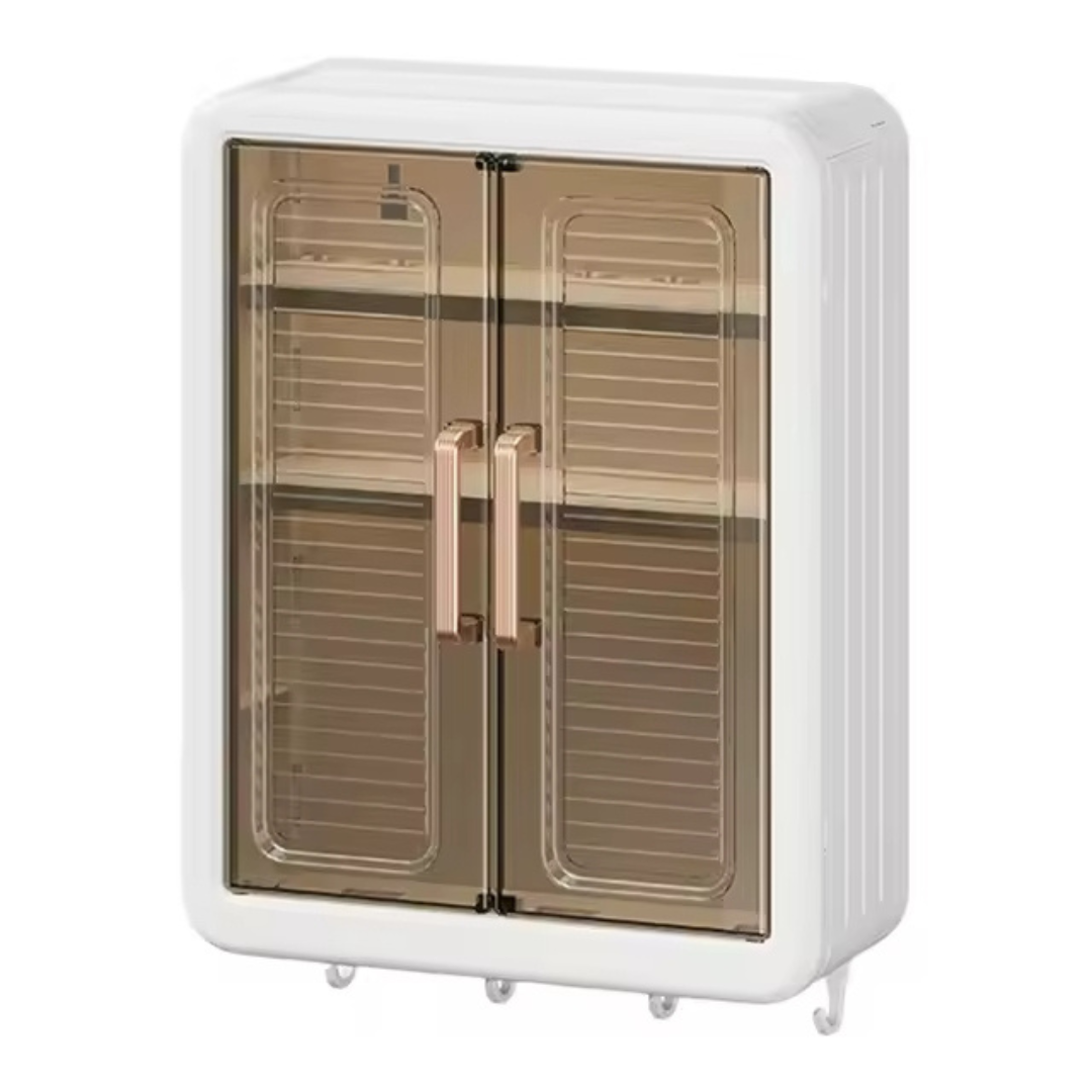 Wall Mounted Storage Cabinet - 3-Layer Punch-Free Organizer Rack Stornfield