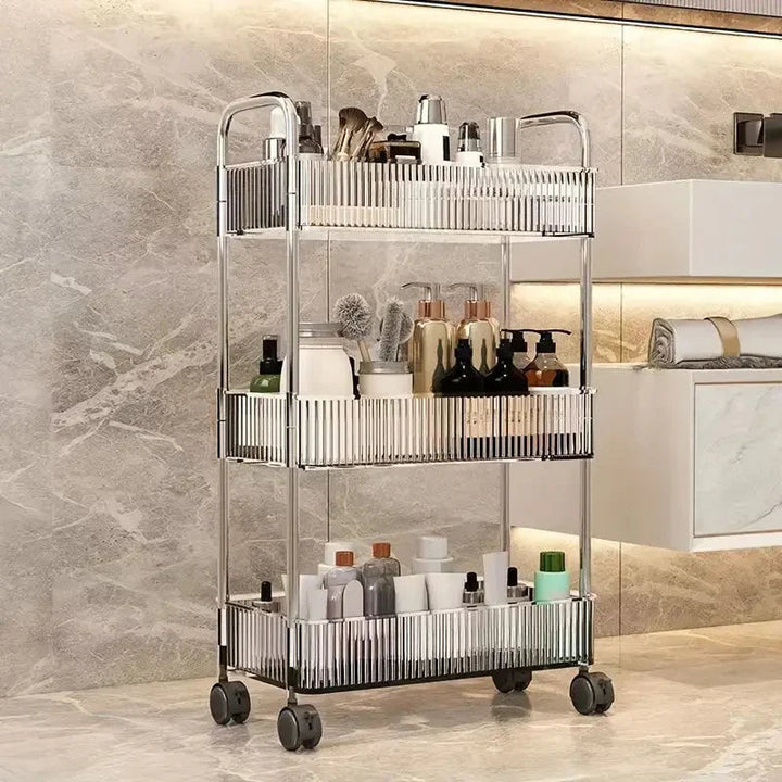 Acrylic Multi-purpose Storage Rolling Utility Cart Stornfield