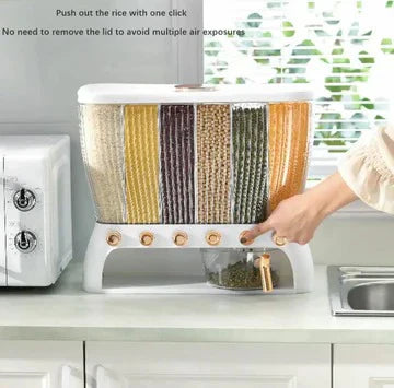 6 Compartment Cereal Dispenser Storage Organizer Stornfield