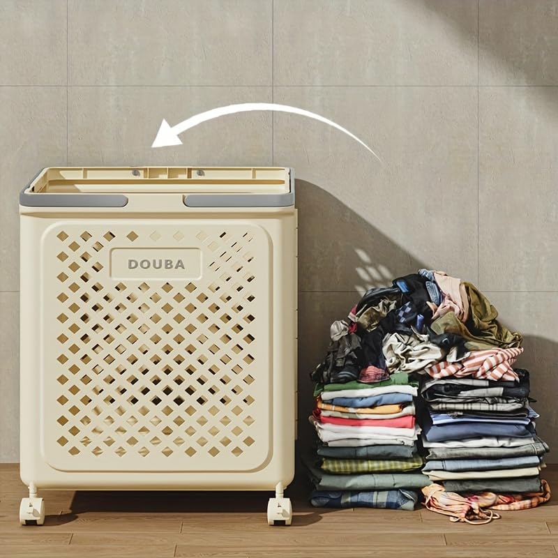 Large Capacity Movable Folding Laundry Basket Stornfield