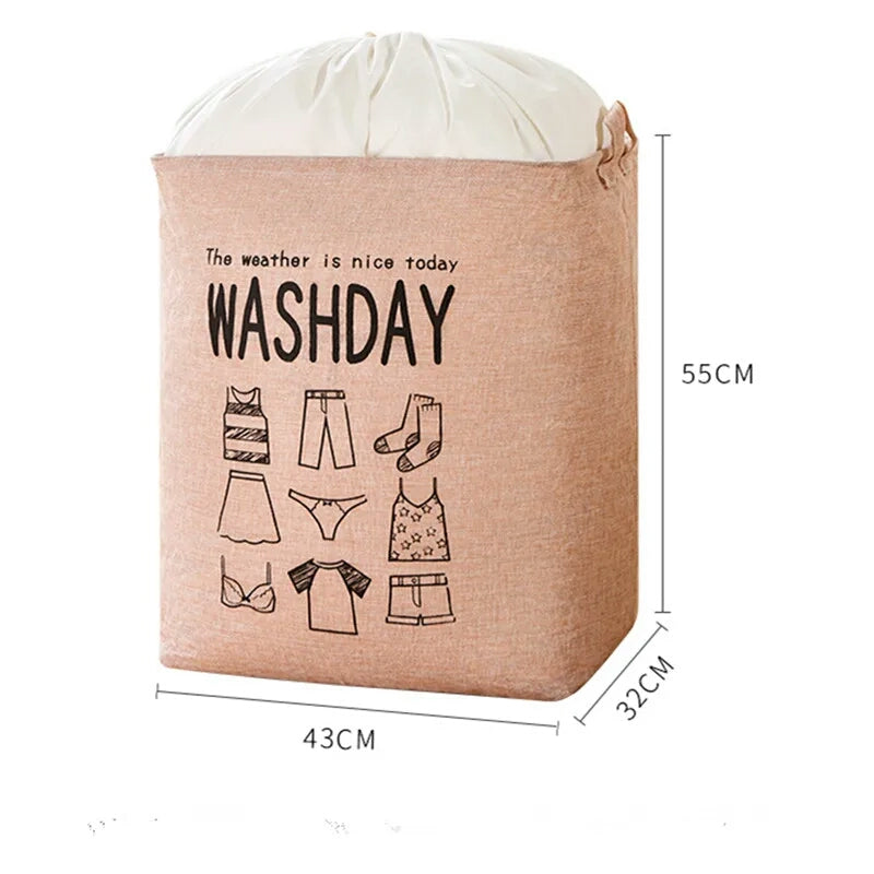 WASHDAY Large Laundry Basket Foldable Clothes Storage Bag Fabric Organization Bog Stornfield