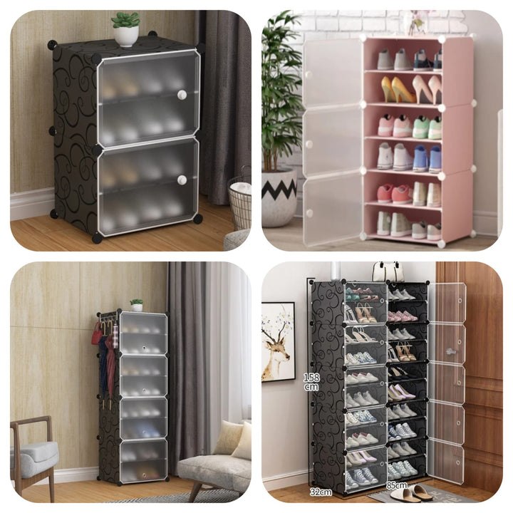 Space-Saving, Stackable Shoe Racks, Organizer Cabinet Shelves Stornfield