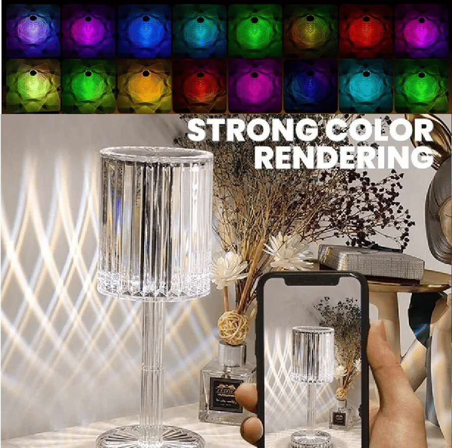 Stornfield | Lampe Crystal Gatsby à Contrôle Tactile
