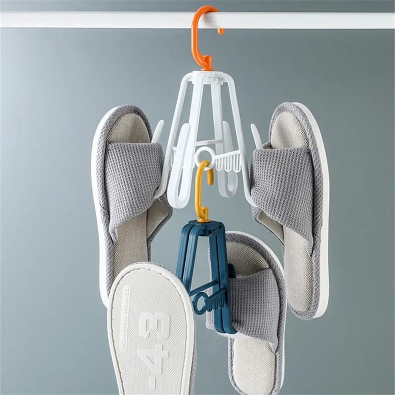 Rotating Shoe Drying Organizer Hanger with 4 Hooks Stornfield