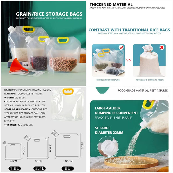 Kitchen Storage Moisture-Proof Sealed Transparent Portable Food-Grade Bag Stornfield
