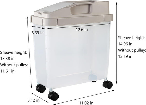 Stornfield 10kg Rice Storage Container with Wheels