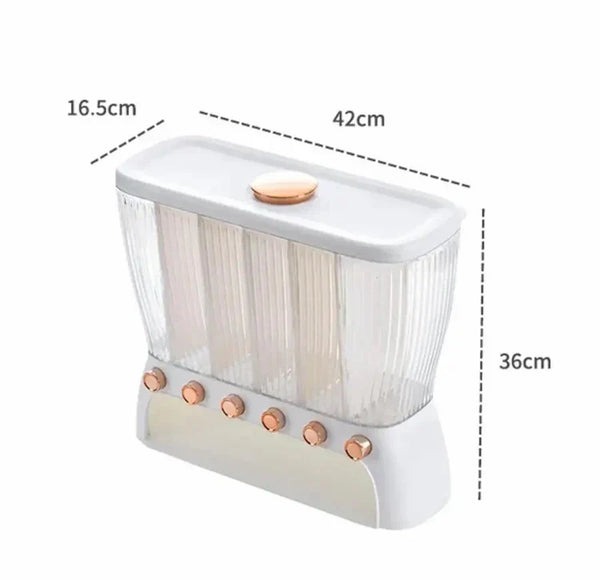 6 Compartment Cereal Dispenser Storage Organizer Stornfield