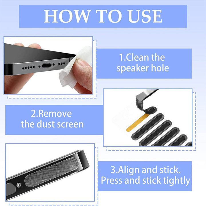 Mobile Phone Speaker Dustproof Net Stickers Pack Of 10 Stornfield