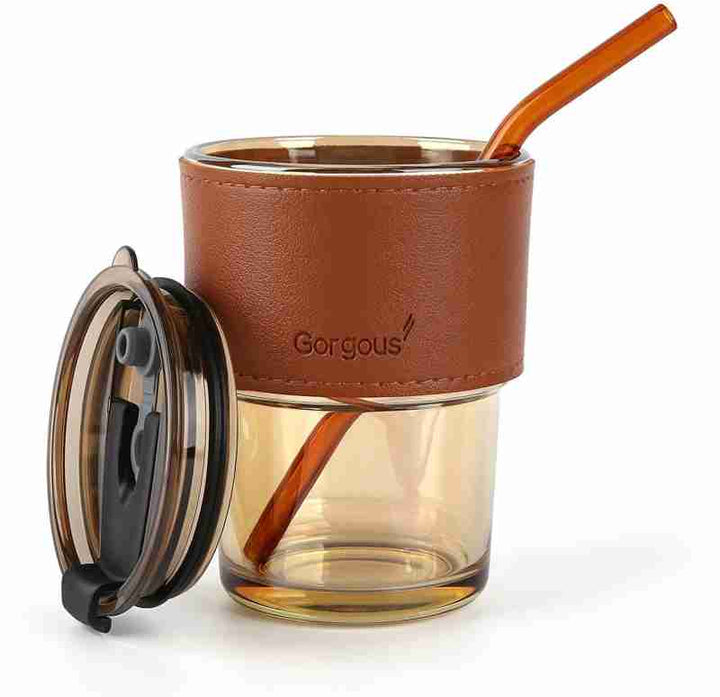 Stylish and Reusable Coffee Mug (450ml) Glass Tumbler Stornfield