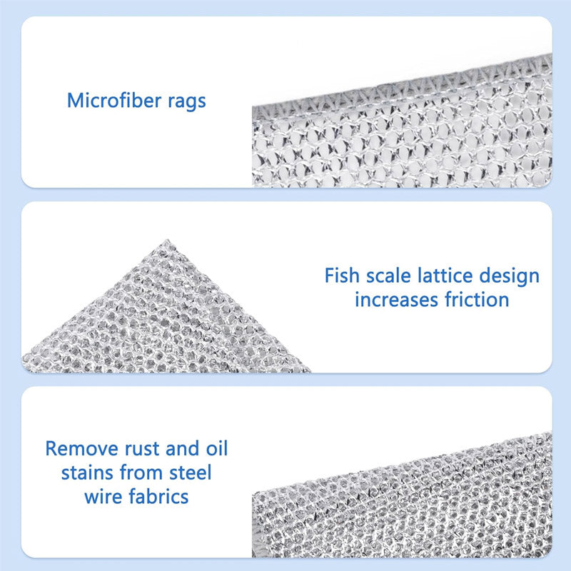 Wire Dishwashing Rags For Wet & Dry Pack of 5 Stornfield