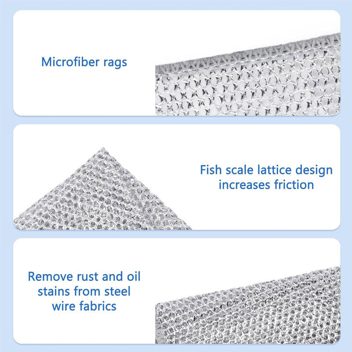 Wire Dishwashing Rags For Wet & Dry Pack of 5 Stornfield